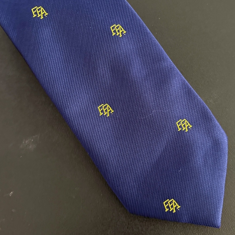 FFA Future Farmers of America Navy Blue Gold Logo Embroidered Necktie 404-4000